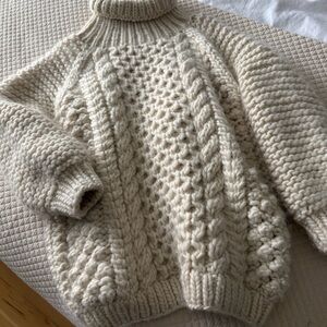 I Love Mr. Mittens NEW Cream Knit Sweater